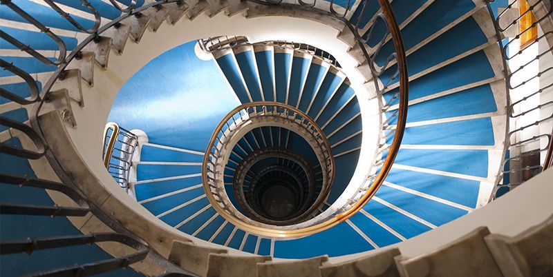 Tromba delle scale a spirale